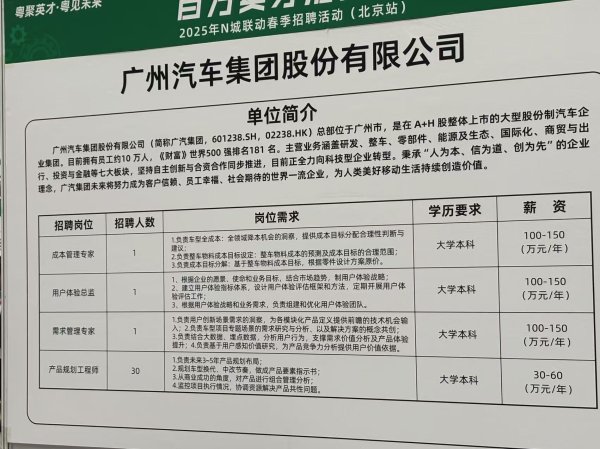 益丰配资 240个百万年薪岗位！广东企业组团来京挖人，清华博士：想念广东早茶
